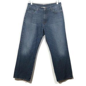Lucky Brand Mens Dungarees By Gene Montesano Dark Wash Jeans 36X29.5